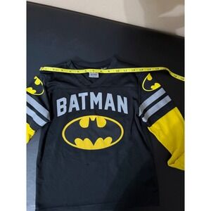 Kids Batman Long Sleeve Shirt Jersey Style Gotham City Black Yellow